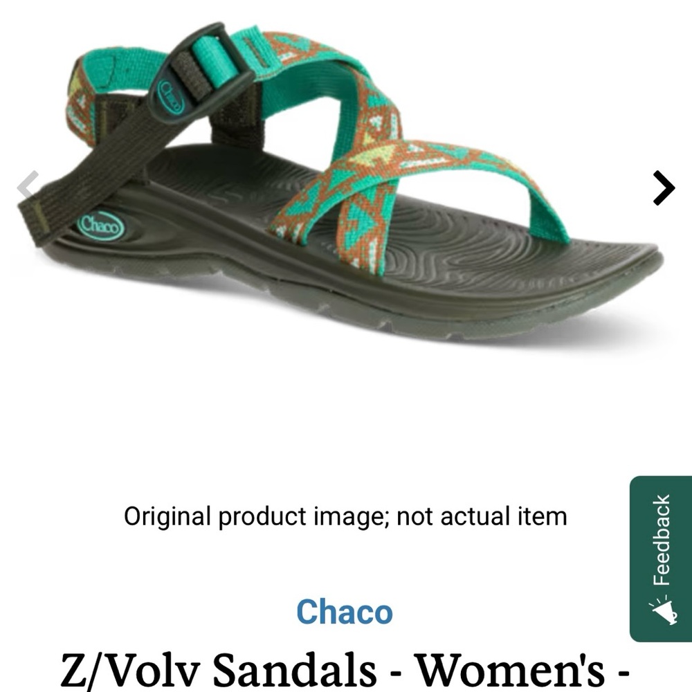 Chaco Green Sandals with Adjustable Straps and Contoured Footbed